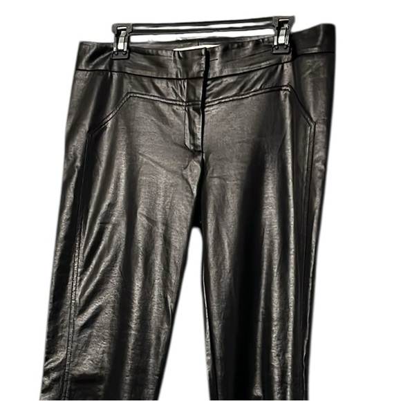 DVF Diane Von Furstenberg size 10 Black shiny dress pants with stretch - Picture 12 of 13